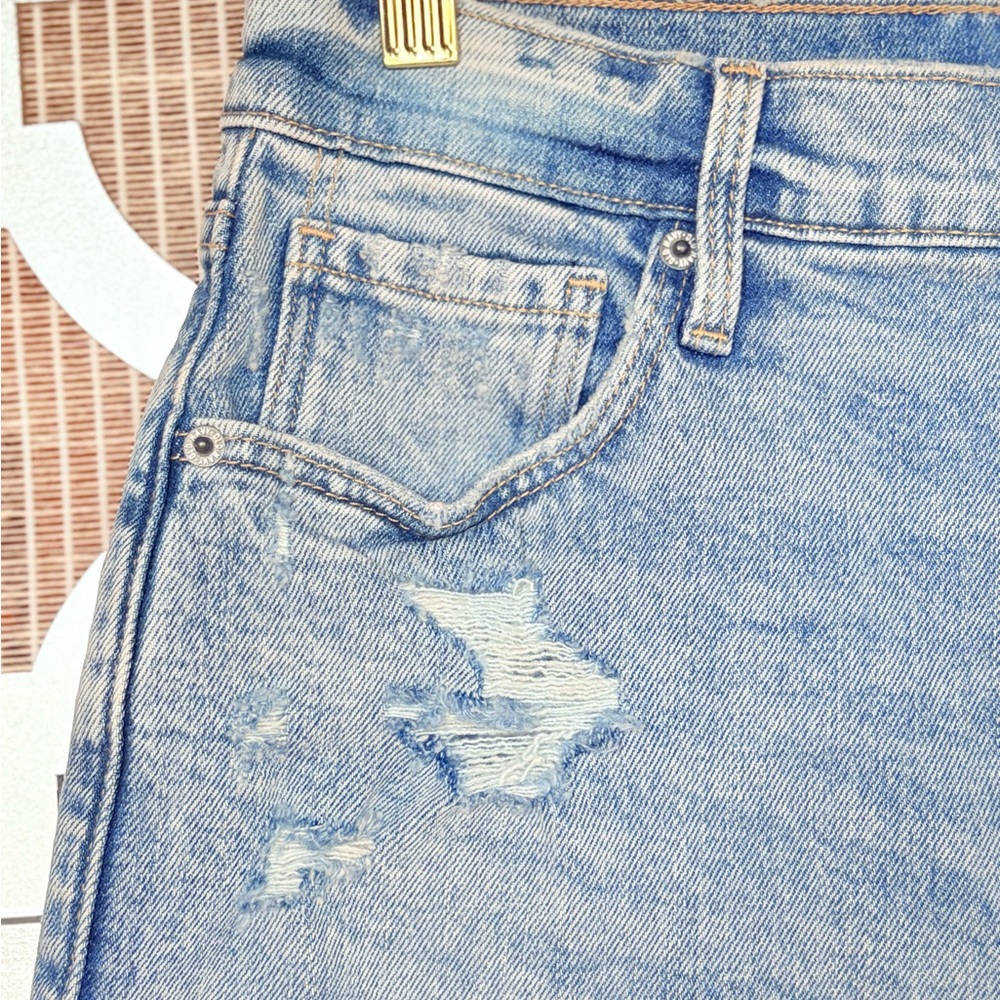 NWT Old Navy Blue Jean Shorts Distressed High-Waisted - Picture 5 of 11